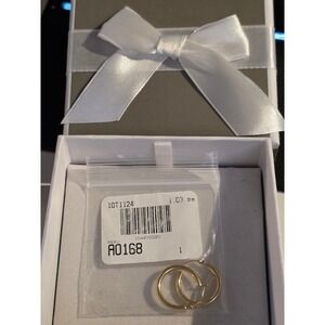 10K Yellow Gold Hoop Earrings Peru Polished Sleeper Lightweight 1.04g